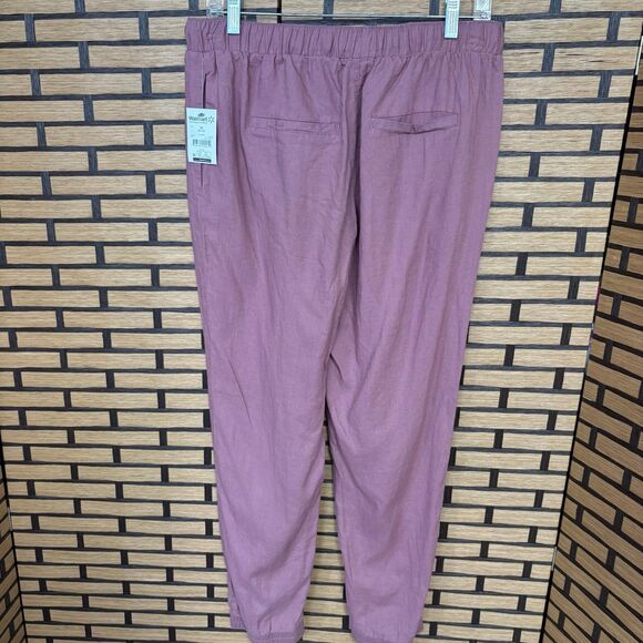 Needle & Cloth Mauve Linen Blend Joggers Size Medium - Picture 2 of 8